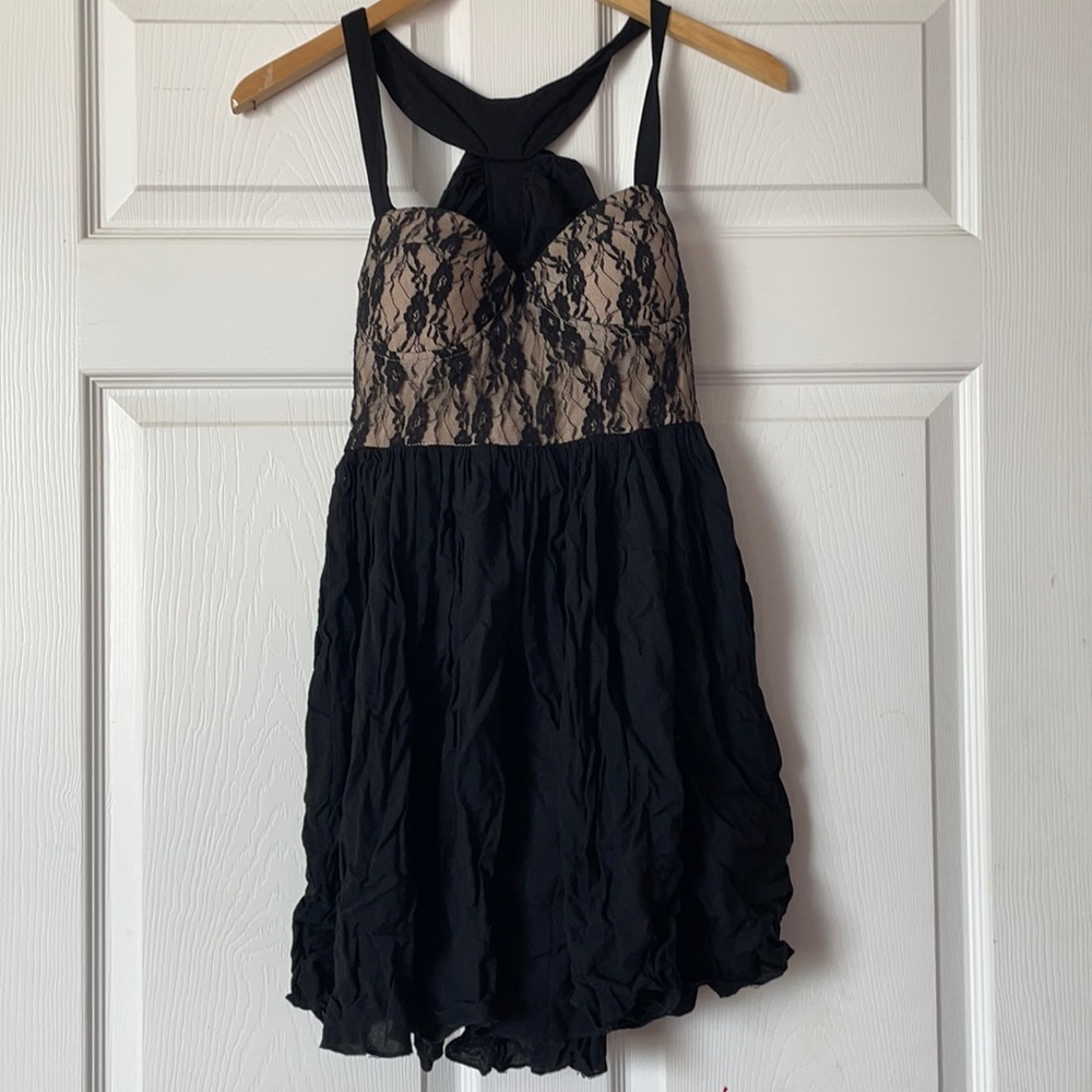 Black and nude dress